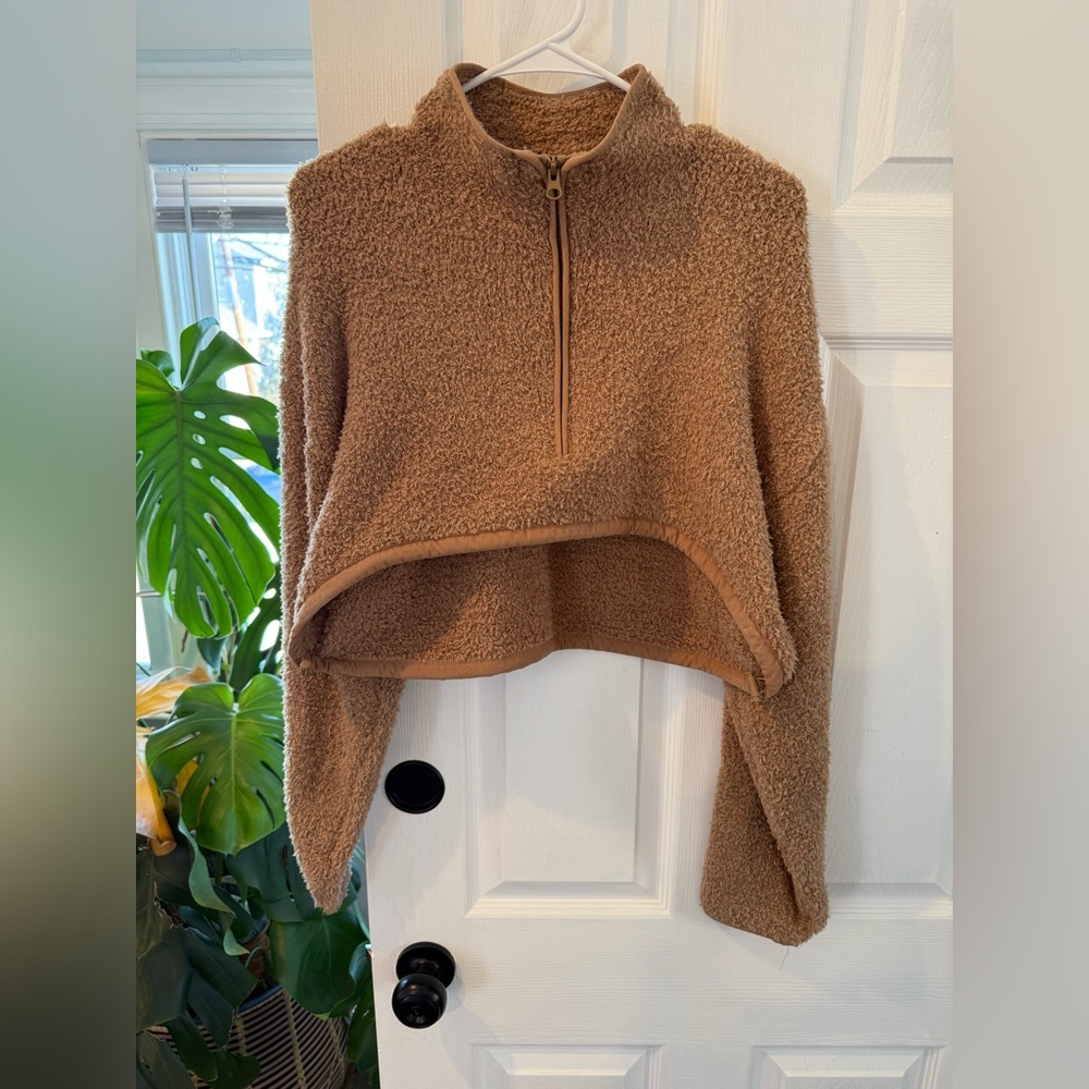 Skims - Cozy knit cropped bouclé sweatshirt